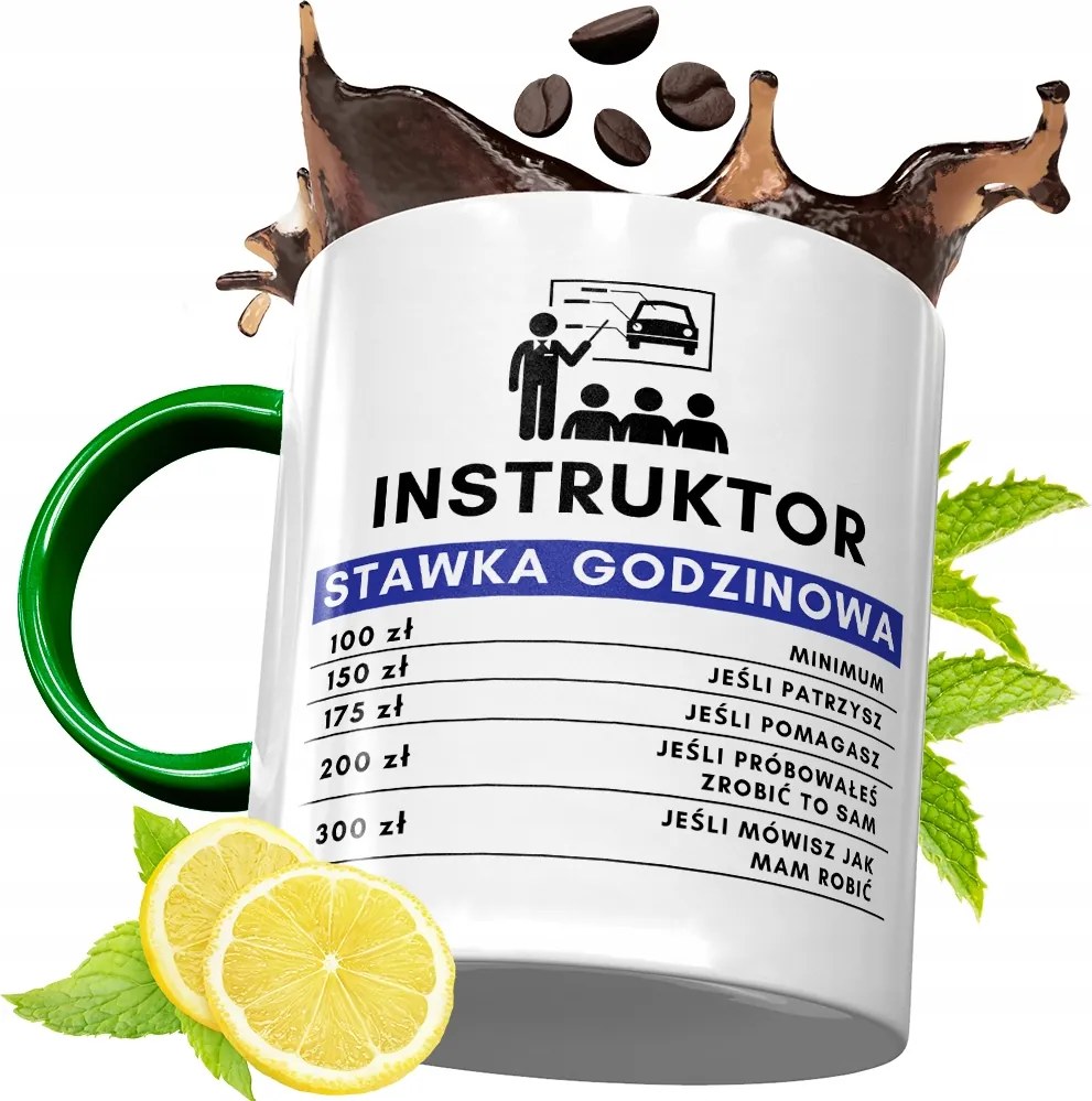 Zöld Bögre Oktatónak Születésnapi Ajándék fényképes nyomtatással