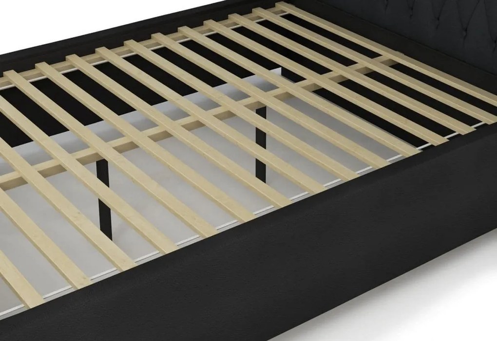 REBECA kárpitozott ágy+ágyrács, Siena06 gombbal/Dolaro08, 160x200