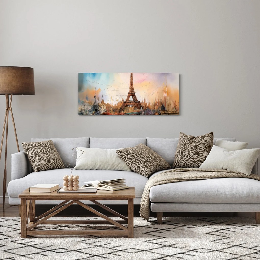 Kép - Az Eiffel-torony festménye (120x50 cm)
