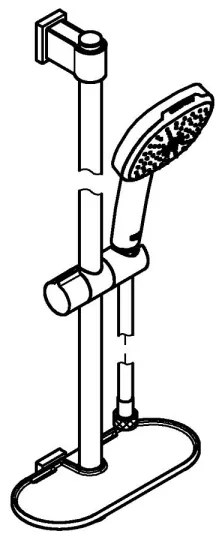 GROHE 26929001 - VITALIO COMFORT 110 zuhanyszett, 600 mm, fényes króm