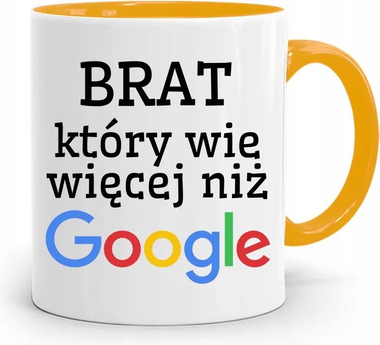 Sárga Bögre Testvérnek, Aki Többet Tud, Mint A Google, fényképes nyomattal