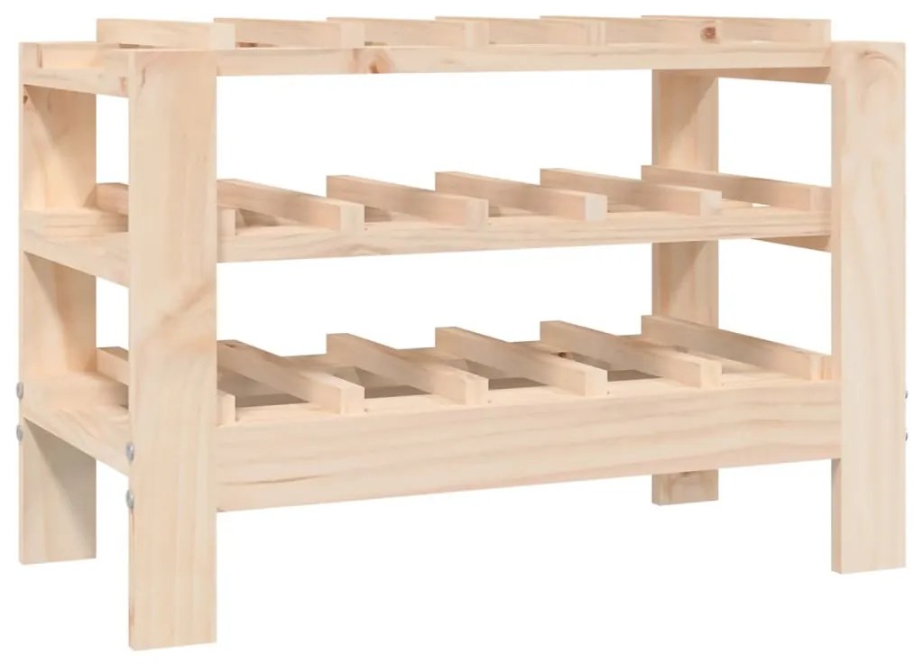 Tömör fenyőfa bortartó állvány 61,5 x 30 x 42 cm