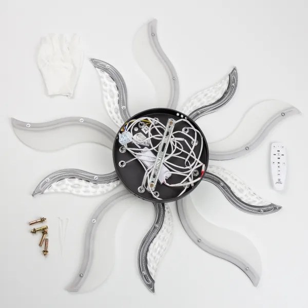 Brilagi - LED Dimmelhető felületre szerelhető csillár TWIST LED/65W/230V 3000-6500K fekete + távirányító