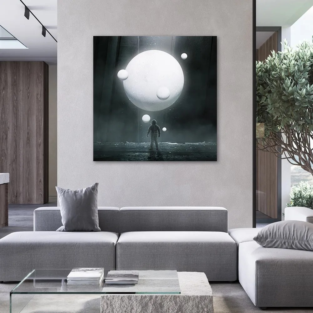 Gario Vászonkép Fehér bolygó - Zehem Chong Méret: 60 x 60 cm