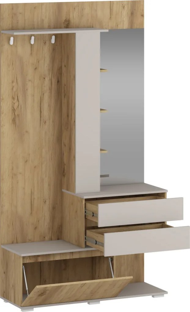 Bafra előszobafal aranytölgy/kasmír