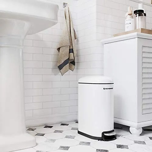 Fürdőszobai szemetes 10l, fehér