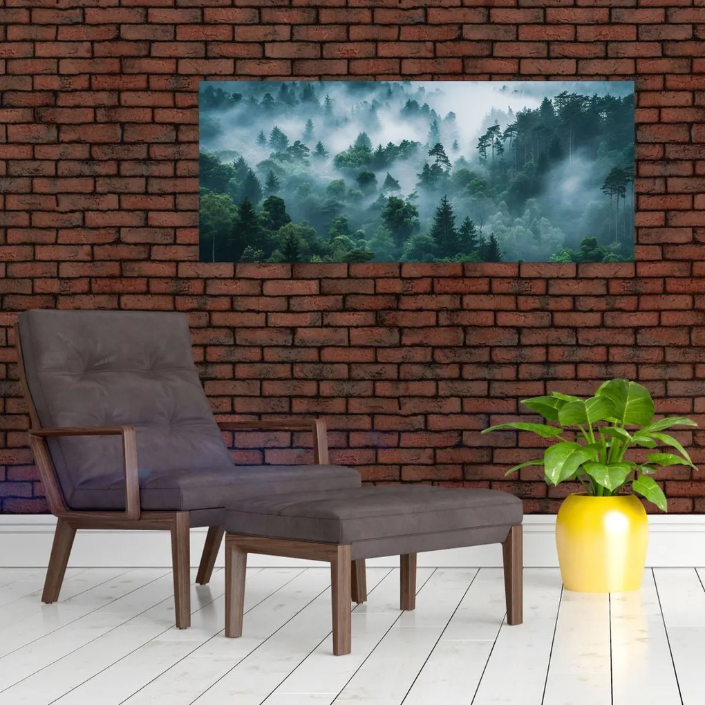 Kép - Erdő ködben (120x50 cm)