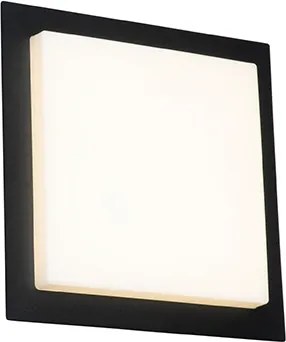 Modern mennyezeti lámpa fekete négyzet alakú LED-del IP44 - Lys