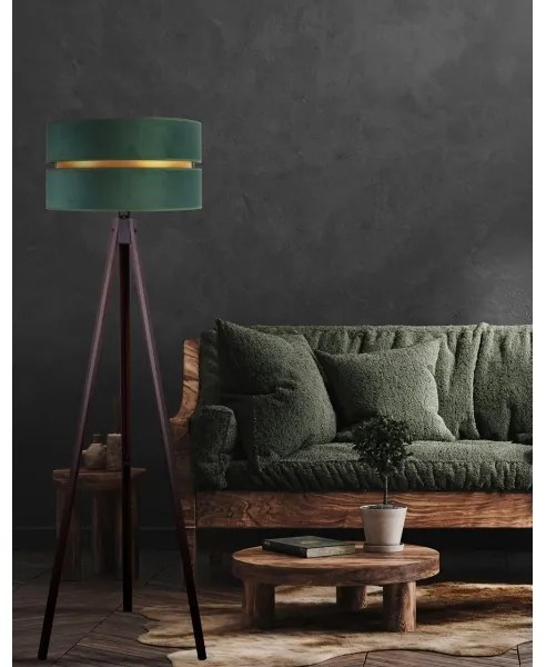 Duolla - Állólámpa DUO 1xE27/60W/230V átm. 44 cm zöld/wenge