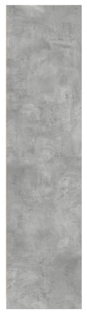 betonszürke szerelt fa ruhásszekrény 30 x 50 x 200 cm