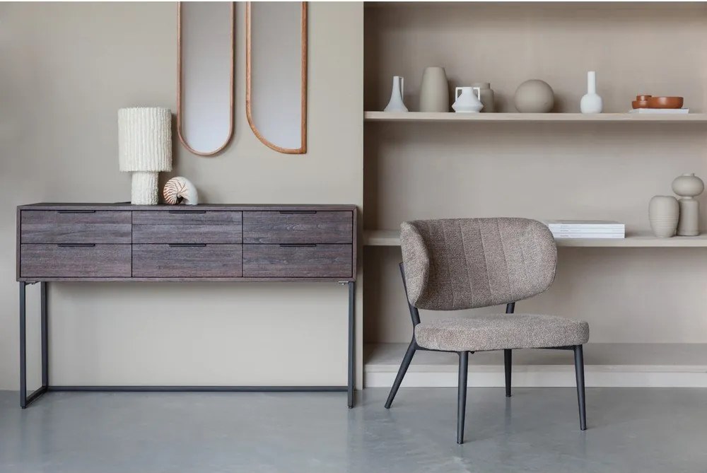 Sötétbarna teakfa komód Webster – White Label