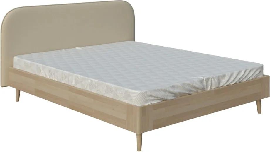 Lagom Plain Wood bézs kétszemélyes ágy, 160 x 200 cm - AzAlvásért