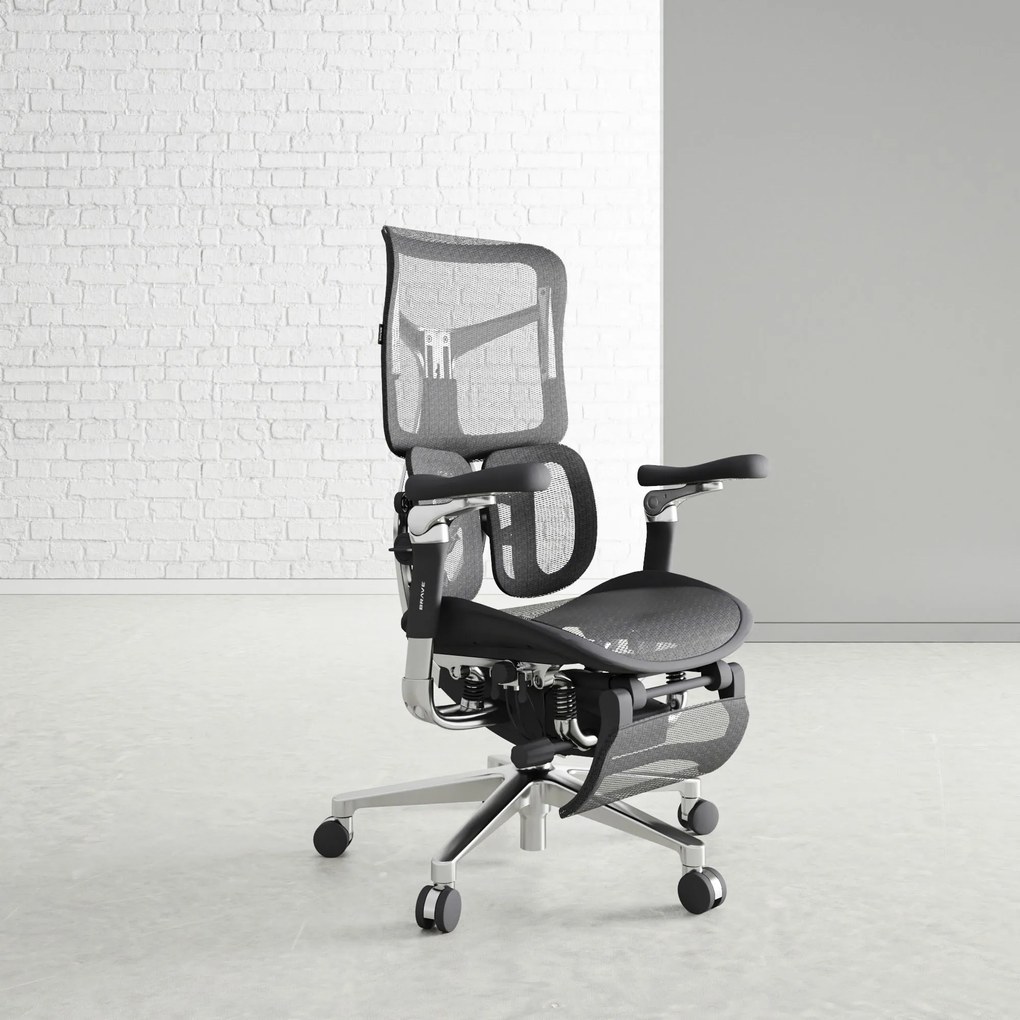 Prémium ergonomikus irodai szék lábtartóval fekete Premium Normal Size: Diablo V-Kinetic