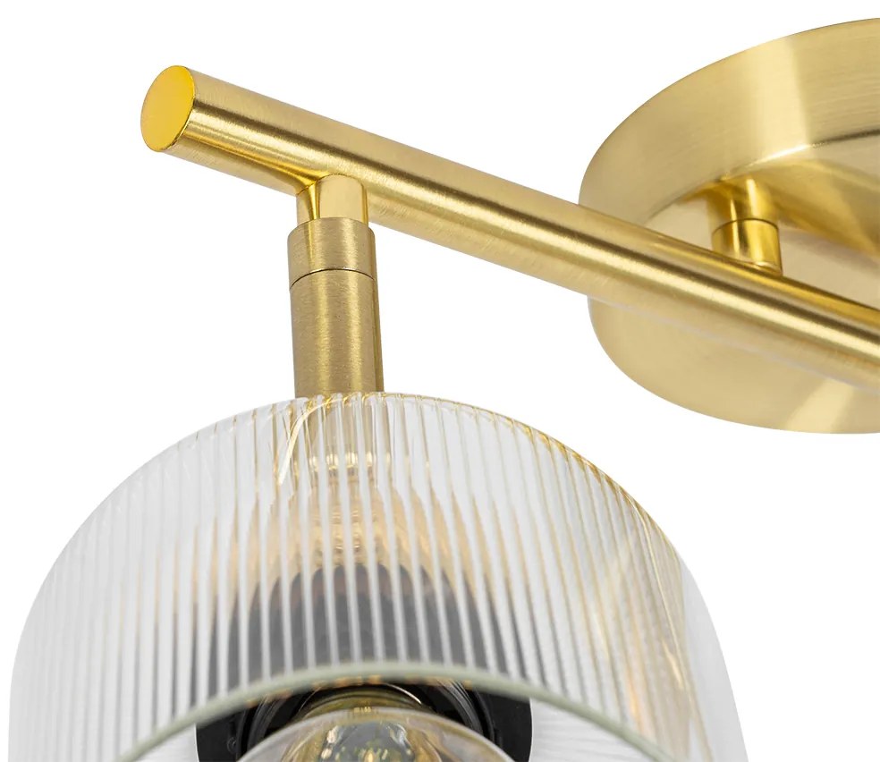 Mennyezeti spotlámpa arany üveggel 2-lámpás állítható - Laura