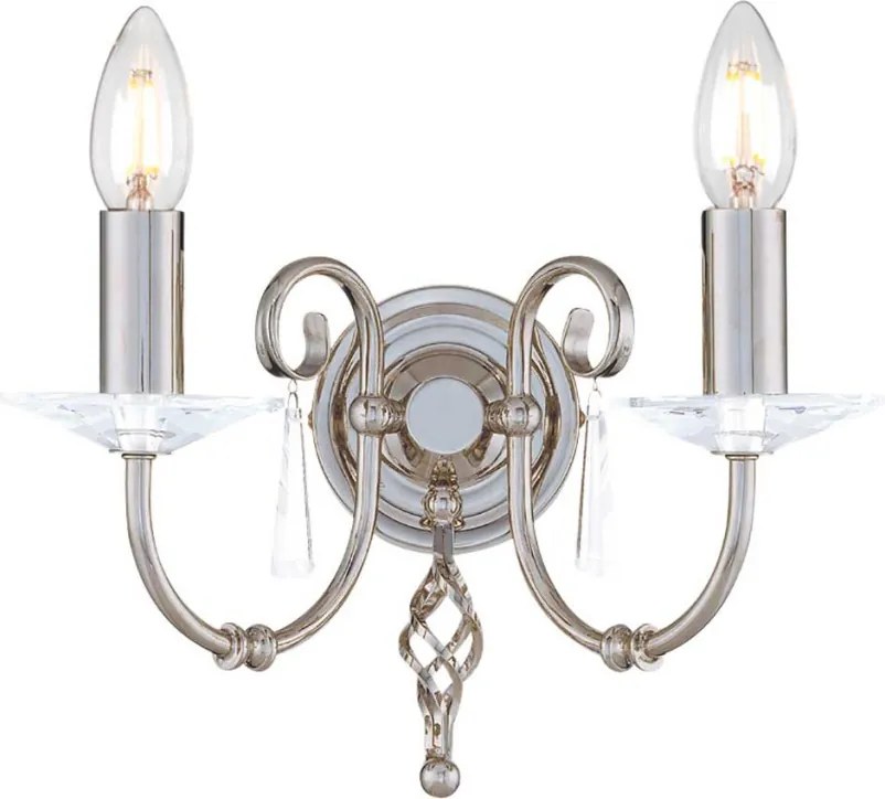 Elstead Lighting AEGEAN AG2-POL-NICKEL Fali lámpa 2x60W/E14