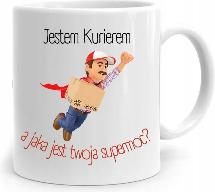 Ajándék Bögre Futárnak Supermoc Futár Vagyok, fényképes nyomtatással