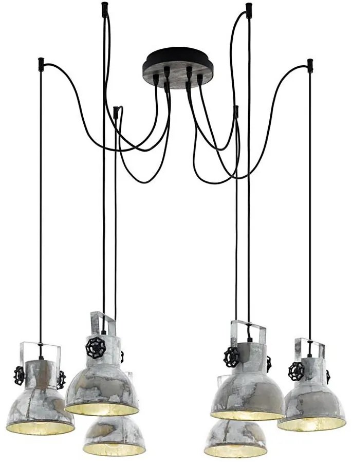 Eglo 79364 - Csillár zsinóron BARNSTAPLE 6xE27/40W/230V