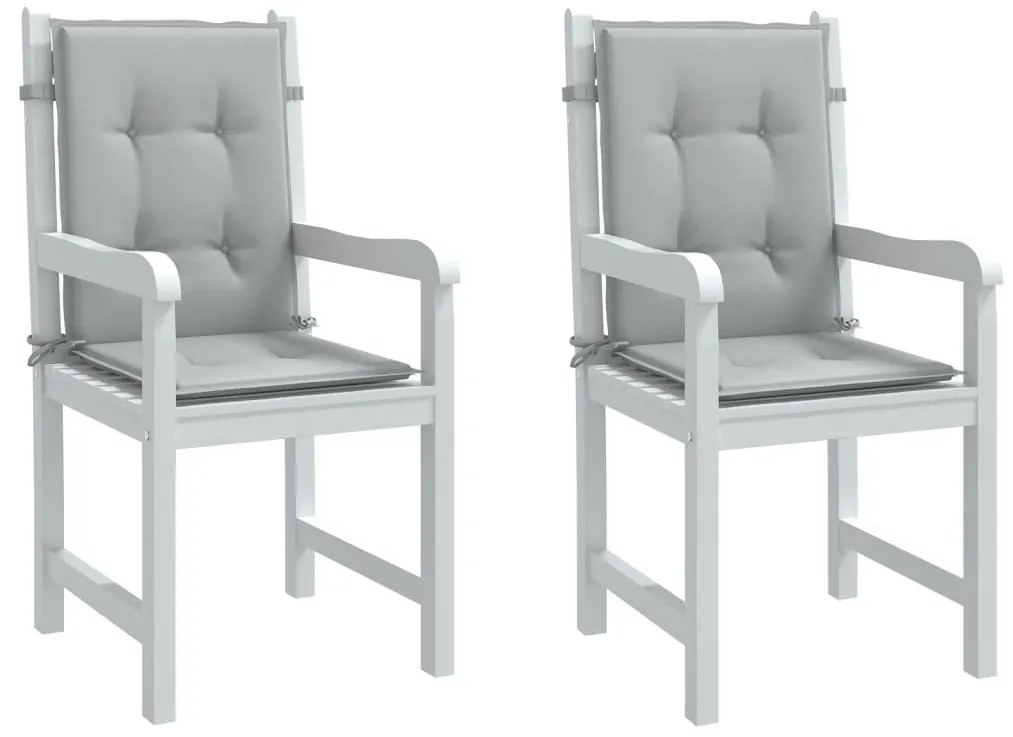 2db melange világosszürke szövet háttámlás székpárna 100x50x4cm