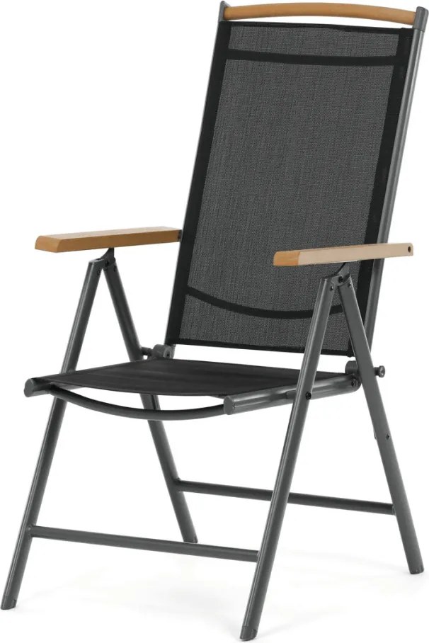 Kerti szék, alumínium, hálós kivitel, szürke, AZC-W1408 GREY