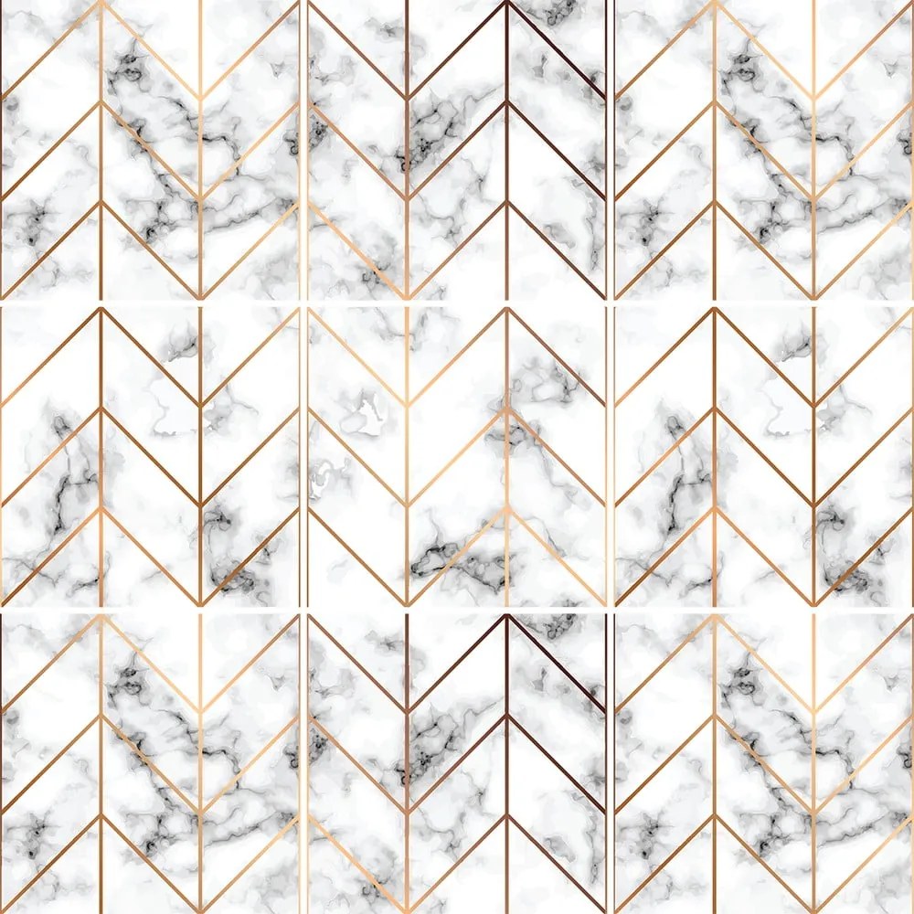 Marble and Gold Line 9 db-os falmatrica szett, 20 x 20 cm - Ambiance