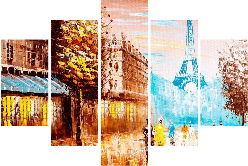 Kép - Esős idő és az Eiffel-torony (150x105 cm)