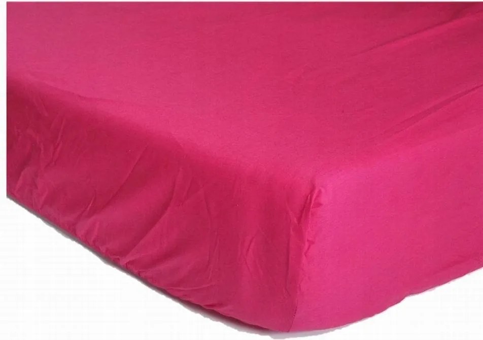 Gumis Jersey Lepedő Rózsaszín Fukszia 220x200