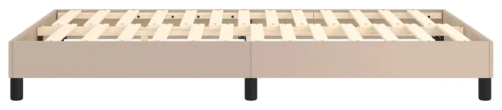 cappuccino színű műbőr rugós ágykeret 120 x 200 cm