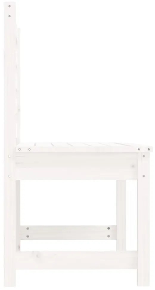 fehér tömör fenyőfa kerti pad 109 cm