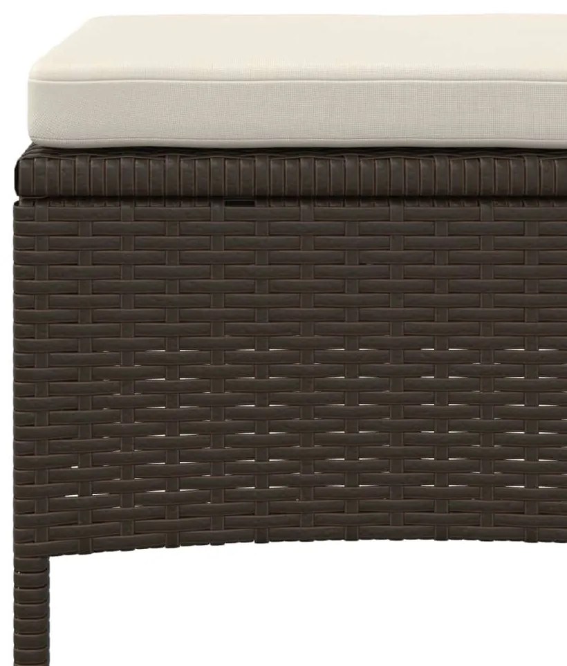 2 személyes barna polyrattan kerti kanapé asztallal/székkel