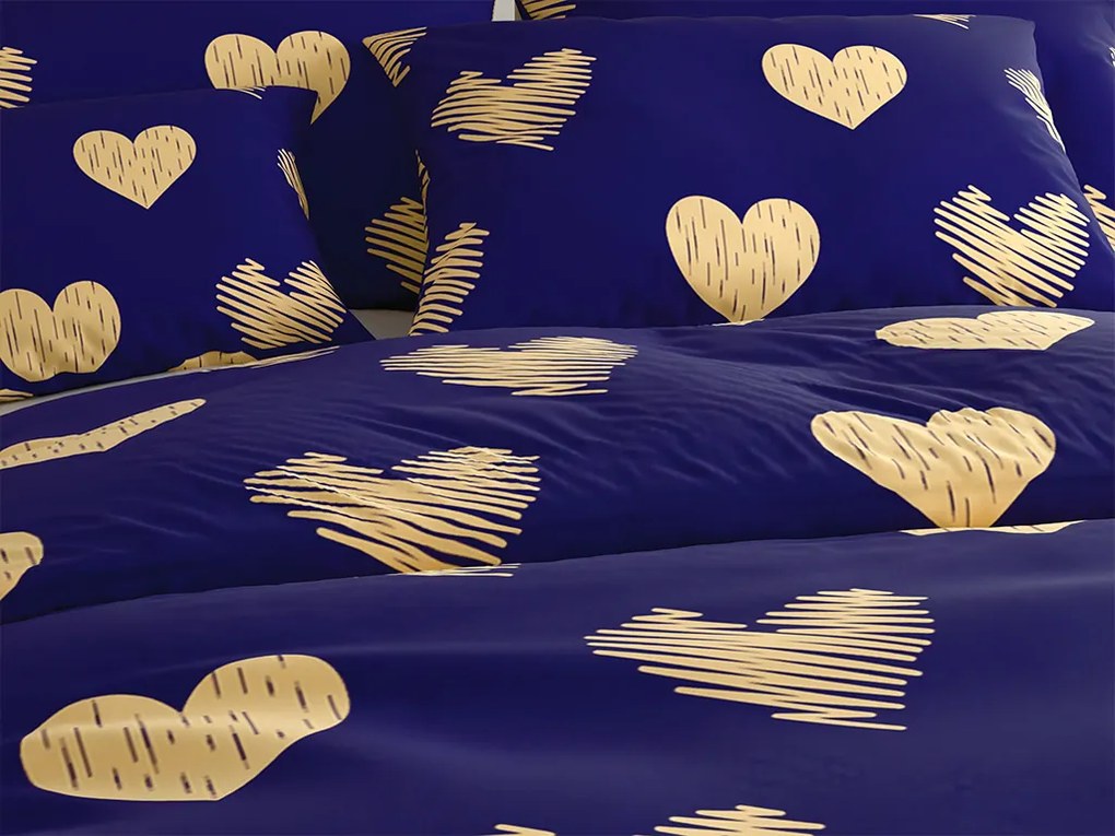 Mikroszálas ágyneműhuzat GOLBINO sötétkék Ágyneműhuzat mérete: 70 x 90 cm | 140 x 220 cm