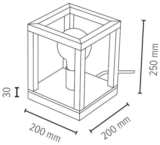 Spot-Light 7154174 - Asztali lámpa KAGO 1xE27/60W/230V matt tölgy
