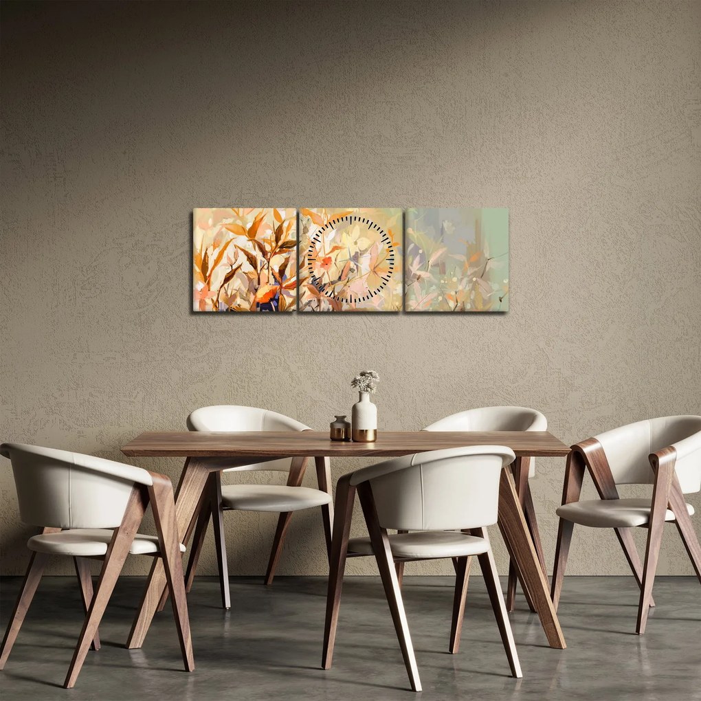 Kép - Festett növények (órával) (90x30 cm)