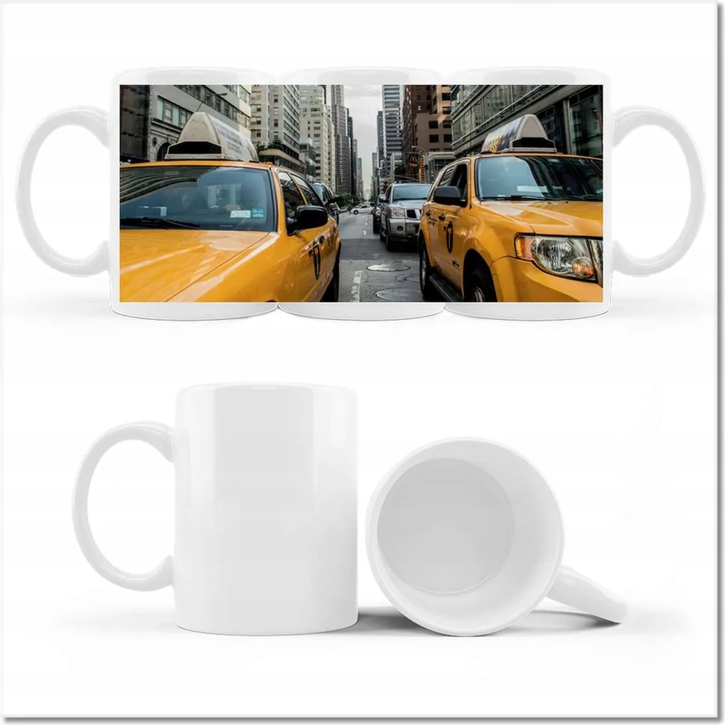 Nyomott mintás bögre Sárga taxi Taxi