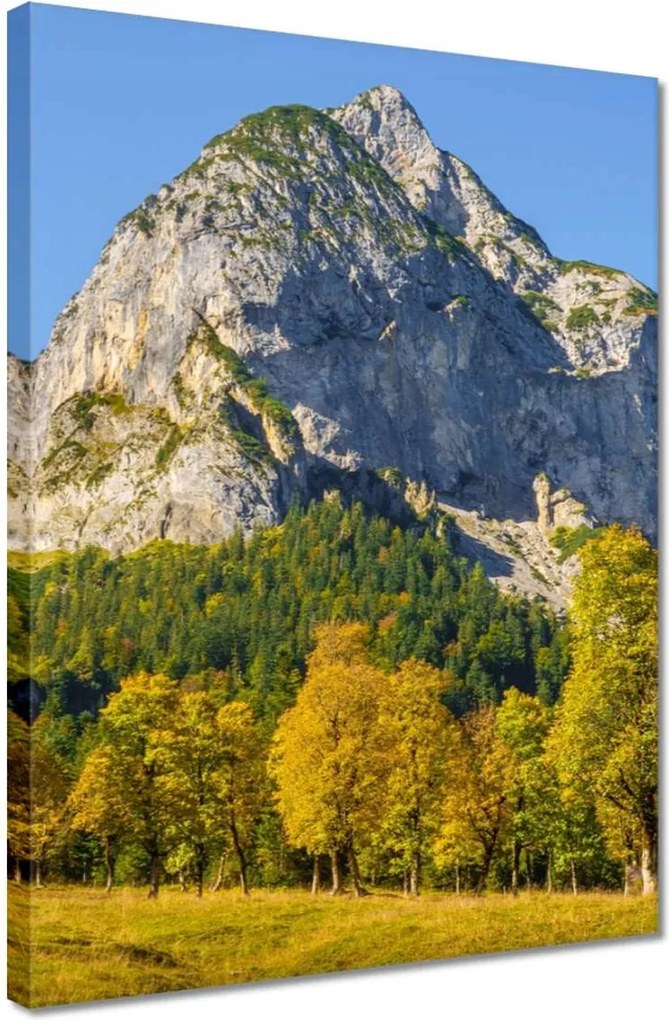 Vászonkép 30x40 Hegyi táj tiszta égbolttal