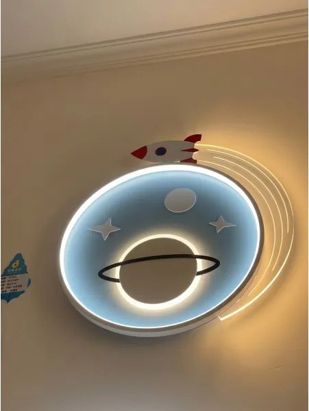 Brilagi -LED Gyerekszobai mennyezeti lámpa STARSHIP LED/64W/230V 3000/4500K kék
