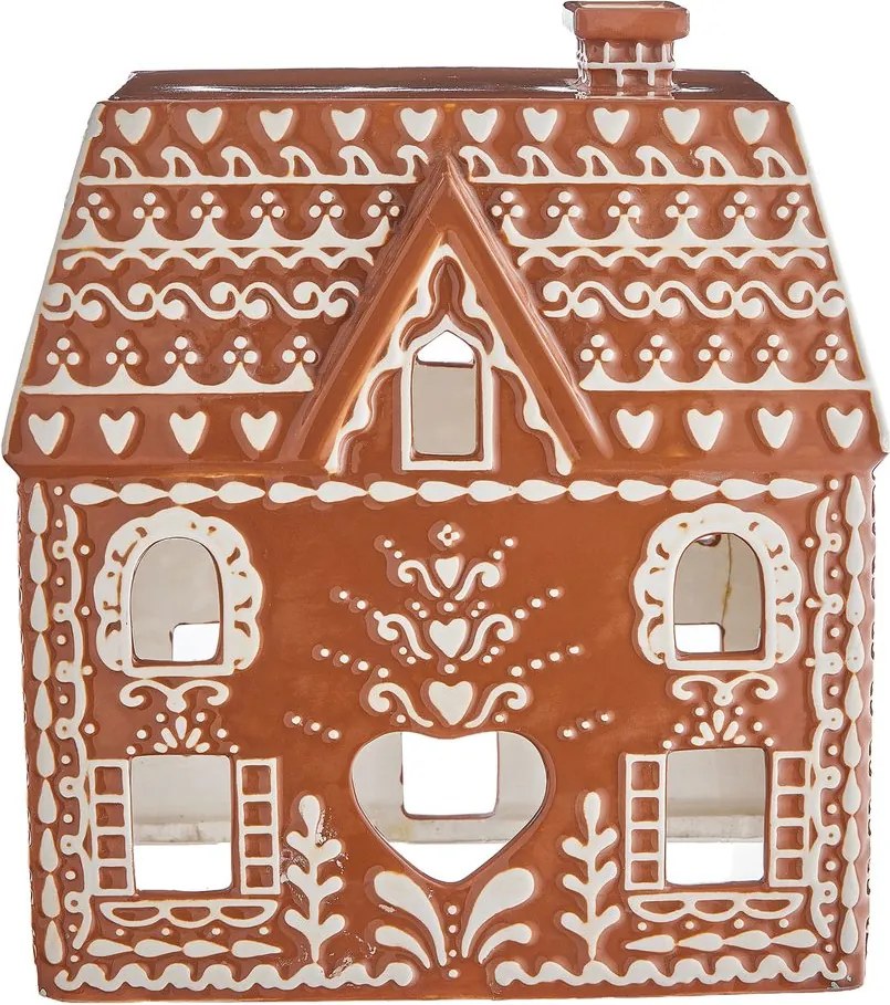 GINGERBREAD kerámia mézeskalács ház 24 cm