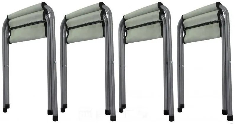 Kemping asztal 120x60x70cm és 4 szék White