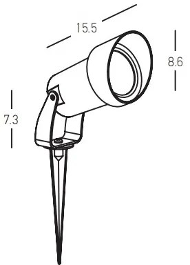 Zambelis E310 - Kültéri lámpa 1xGU10/7W/230V IP54