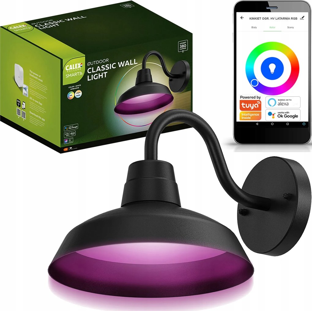 Kerti fali lámpa Led Kültéri lámpatest Tuya Bluetooth 4W Rgb Cct
