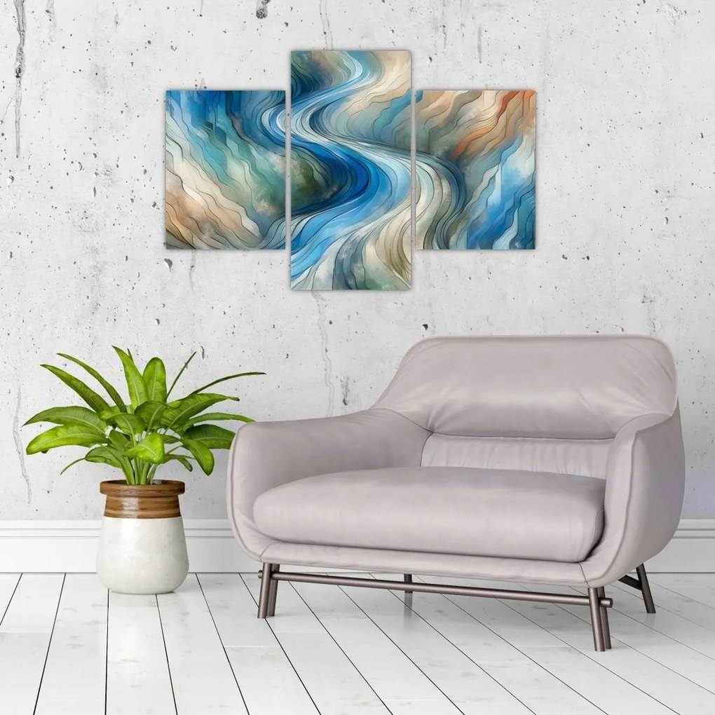 Kép - Absztrakt áramlat (90x60 cm)