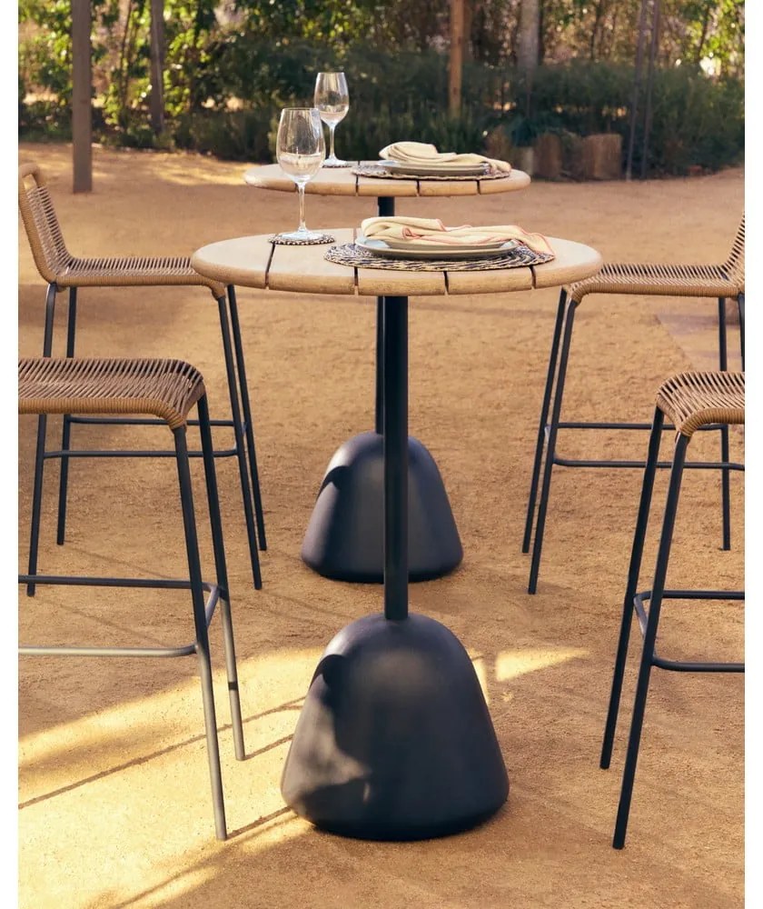 Kerek bárasztal akácfa asztallappal ø 70 cm Saura – Kave Home