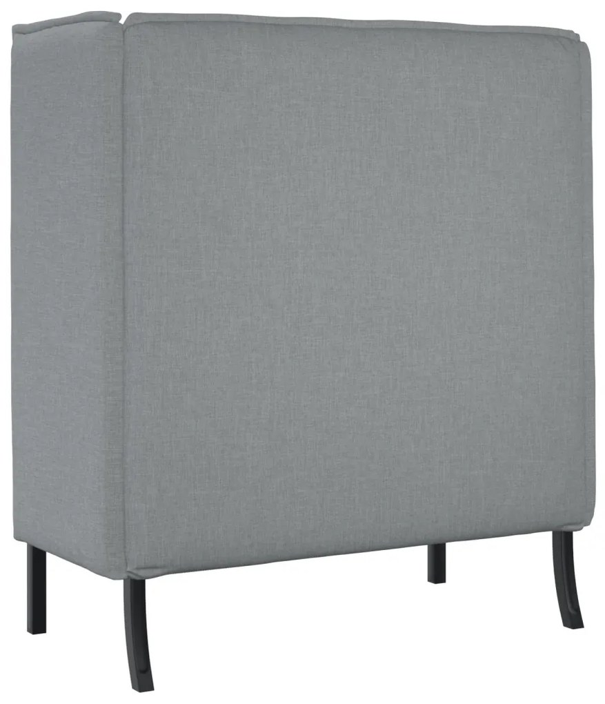 Magas Háttámlású Kanapé Világosszürke 109x56x121 cm Textil