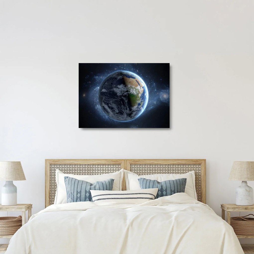 Üveg kép - Kilátás az űrből (70x50 cm)