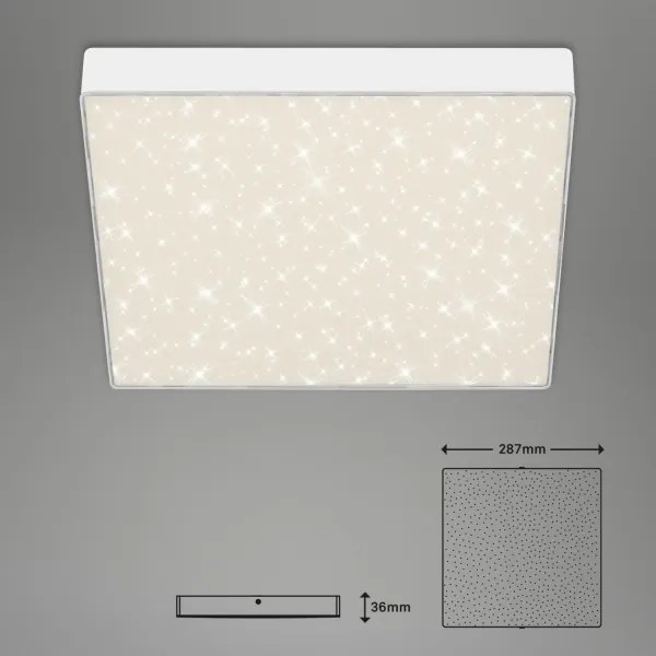 Briloner 7078-416 STAR SKY LED mennyezeti lámpa 21W, 28x28 cm, fehér