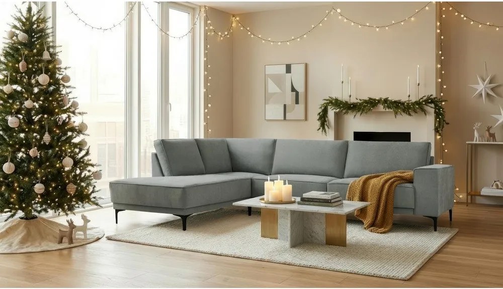 Sötétszürke sarokkanapé (bal oldali) Copenhagen – Scandic