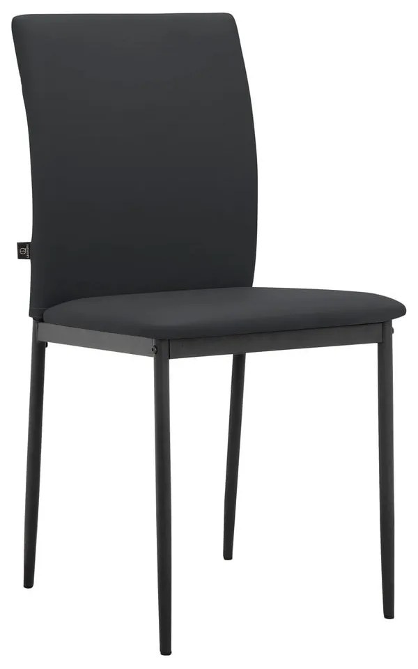 Fekete bőrutánzat étkezőszék szett 2 db-os Pavia – Støraa