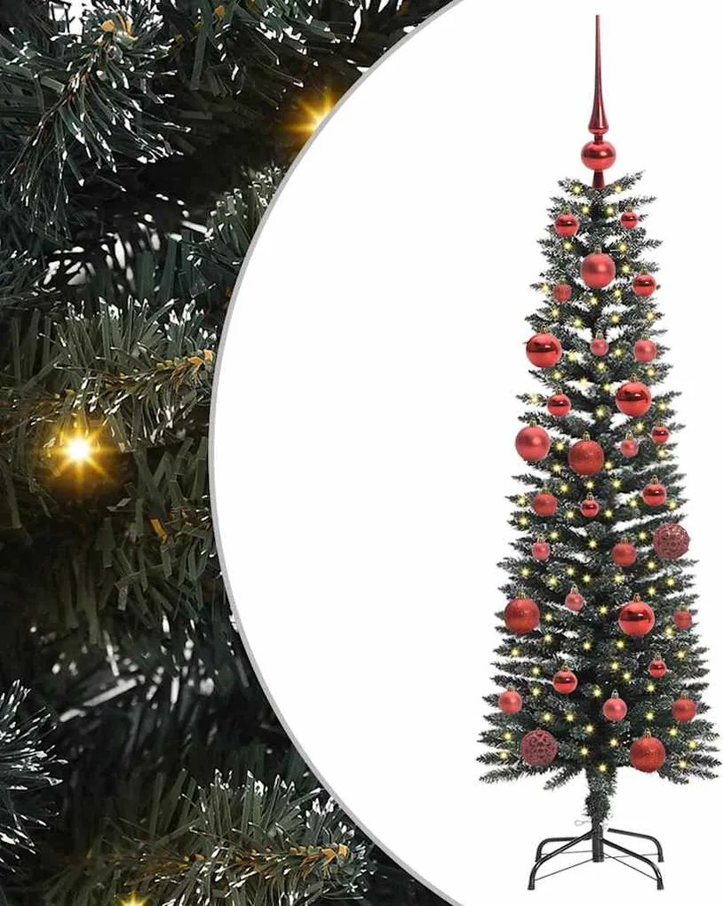 vidaXL Mű karácsonyfa 150 LED-del Zöld 150 cm PVC és Műanyag és Acél