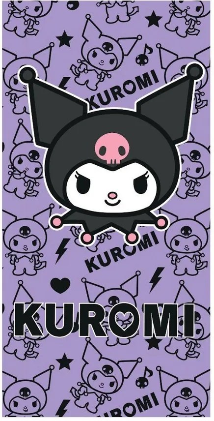 Hello Kitty Kuromi Chaos fürdőlepedő, strand törölköző 70x140 cm (Fast Dry)