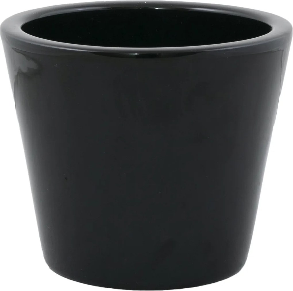 Sofia kerámia virágtartó, fekete átm. 14cm