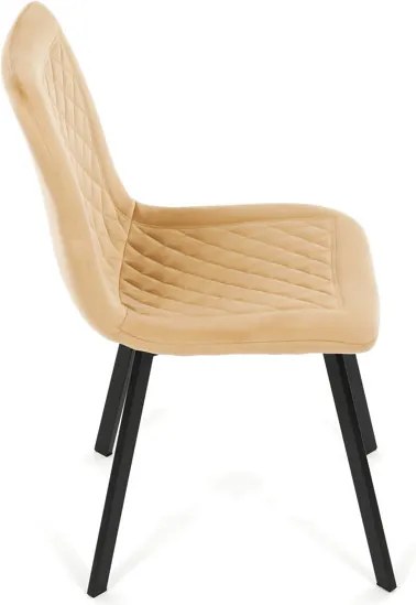 Étkezőszék, sárga, bársony szövet, DCL-973 YEL4